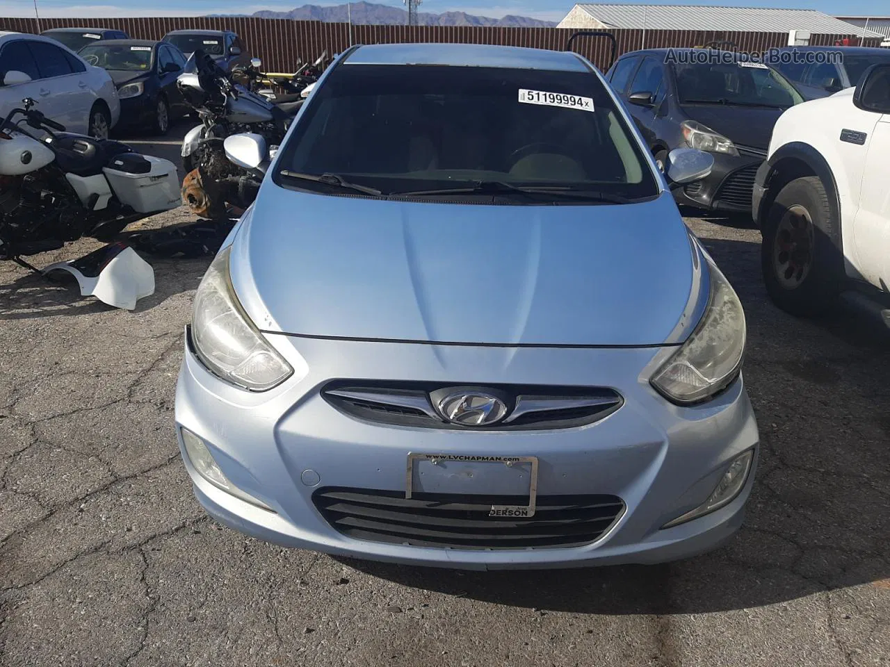 2013 Hyundai Accent Gls Blue vin: KMHCU5AEXDU112081