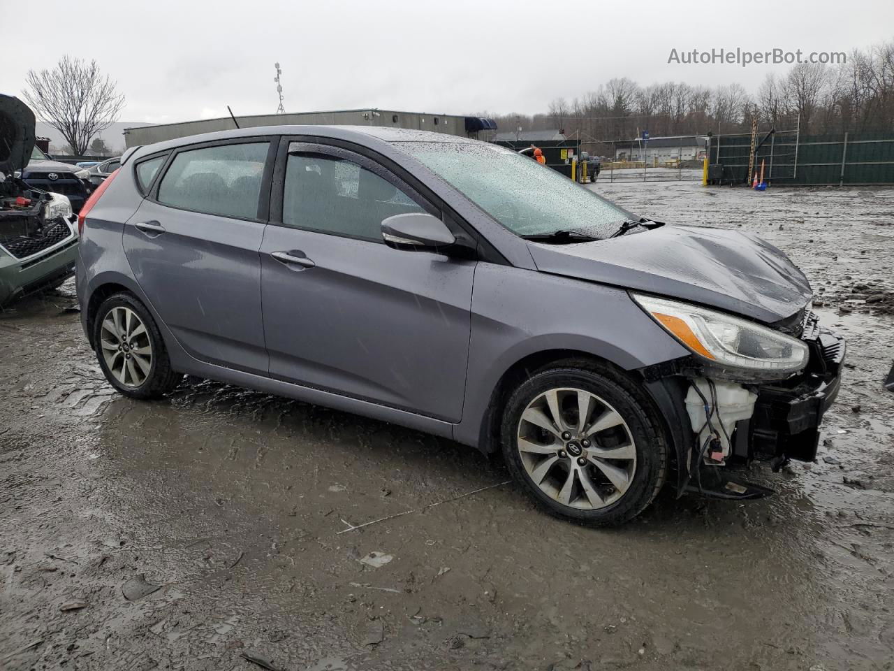 2016 Hyundai Accent Sport Gray vin: KMHCU5AEXGU273809