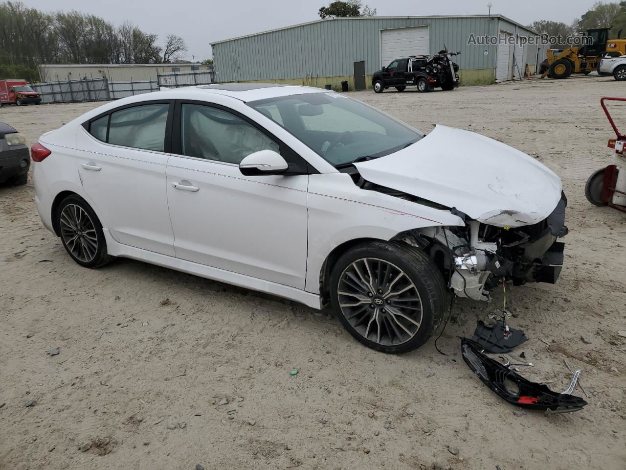 2017 Hyundai Elantra Sport White vin: KMHD04LB0HU352355