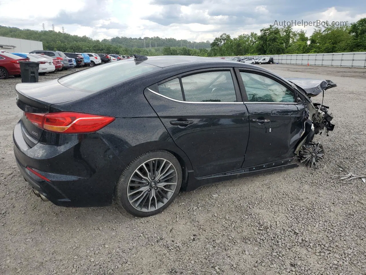 2018 Hyundai Elantra Sport Black vin: KMHD04LB0JU503782