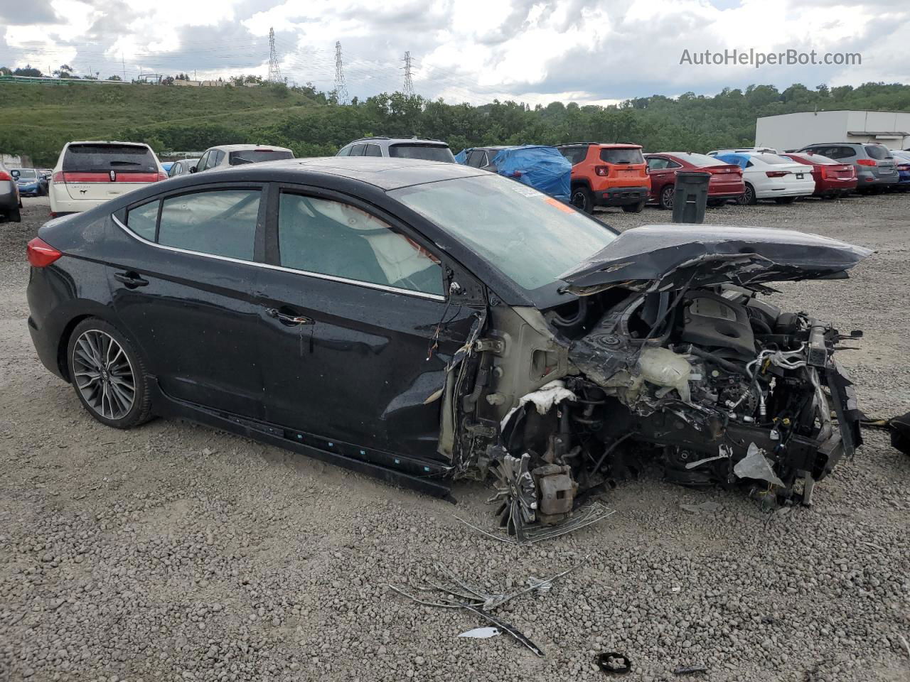 2018 Hyundai Elantra Sport Black vin: KMHD04LB0JU503782