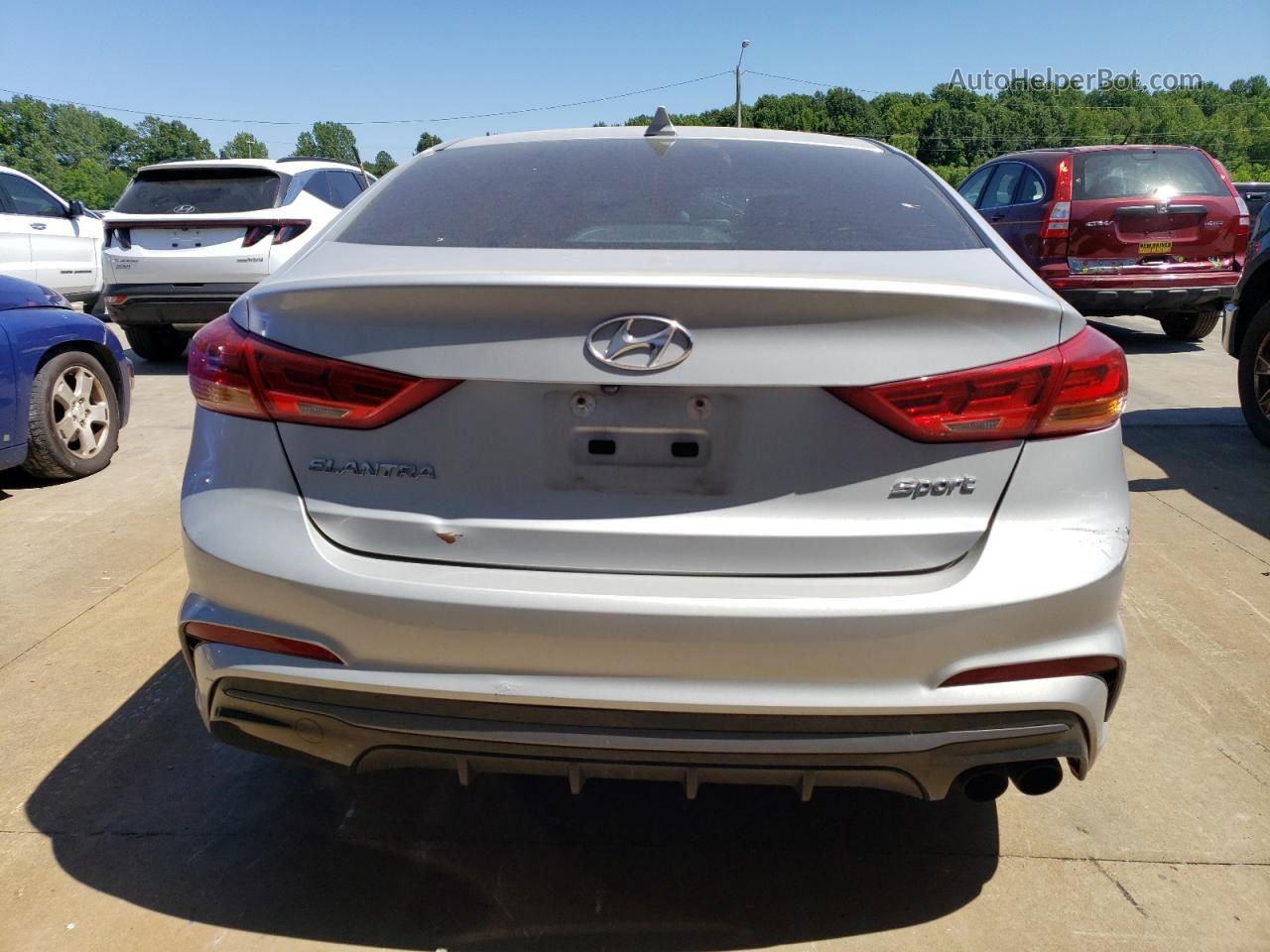 2018 Hyundai Elantra Sport Silver vin: KMHD04LB4JU528782