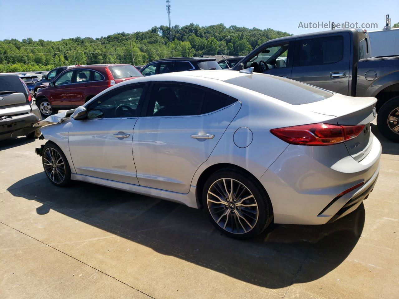 2018 Hyundai Elantra Sport Silver vin: KMHD04LB4JU528782