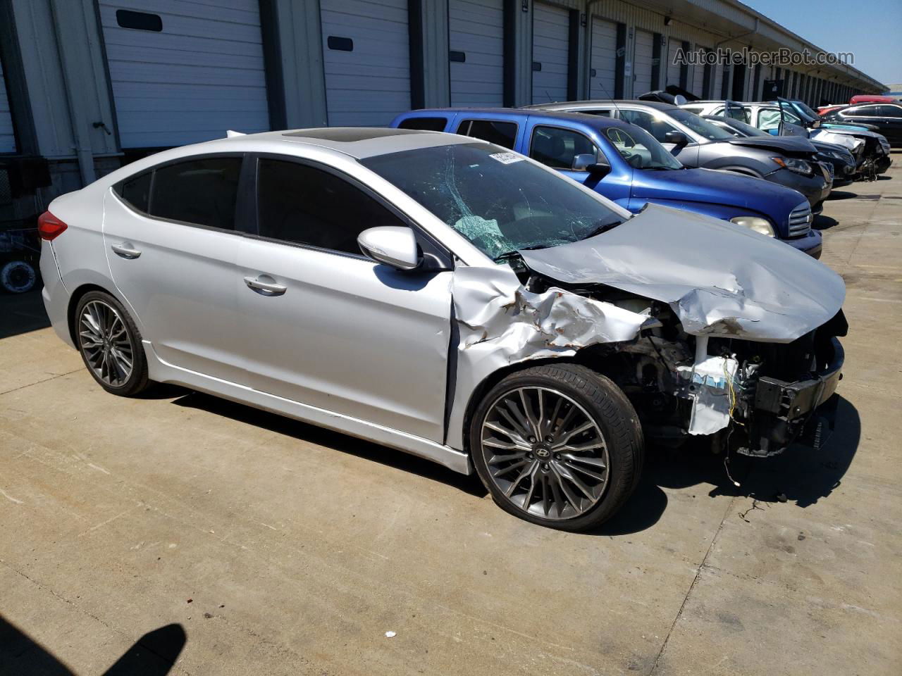 2018 Hyundai Elantra Sport Silver vin: KMHD04LB4JU528782