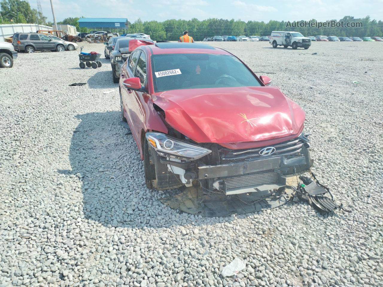 2018 Hyundai Elantra Sport Red vin: KMHD04LB5JU471900