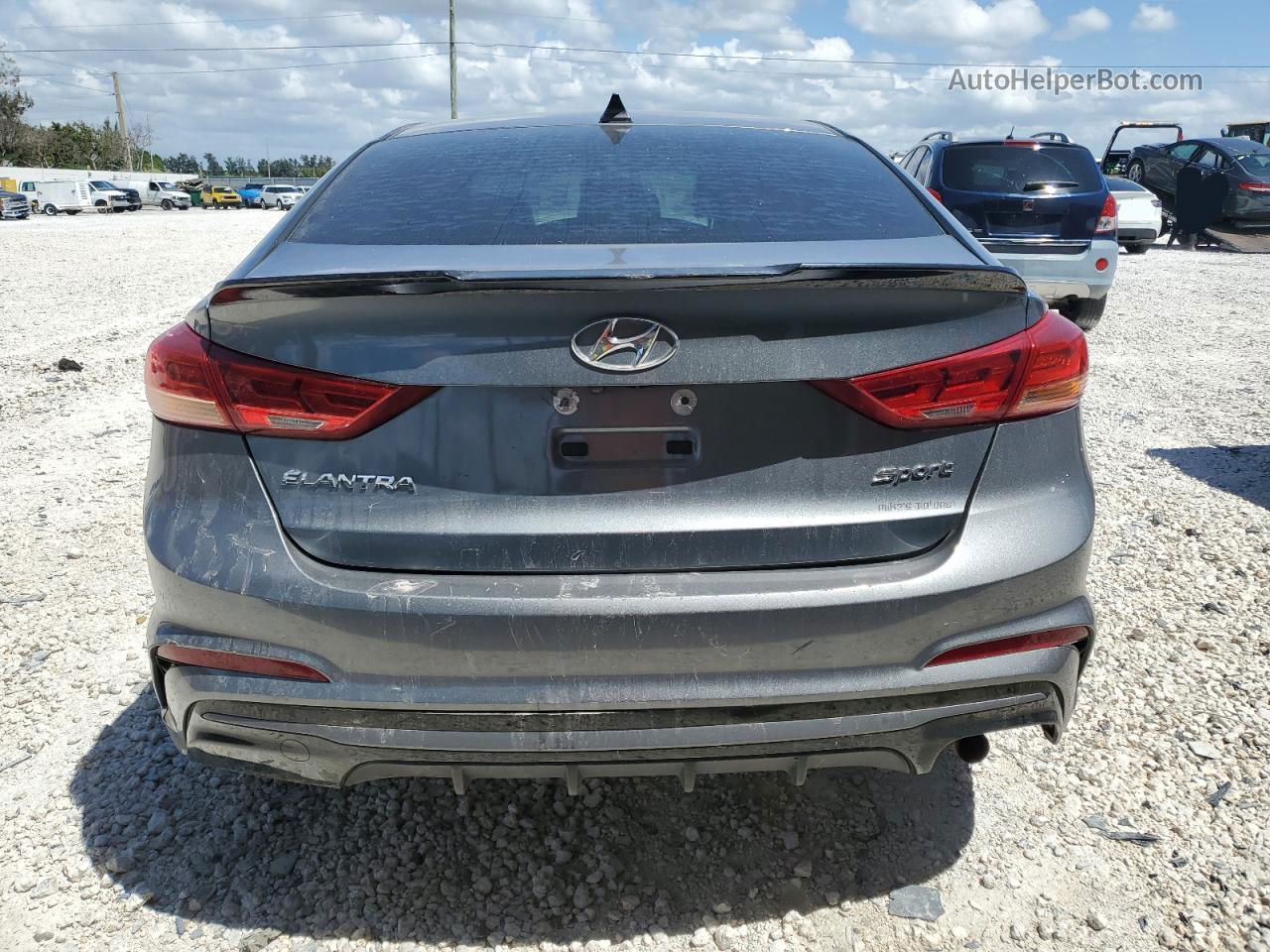 2018 Hyundai Elantra Sport Silver vin: KMHD04LB6JU721340