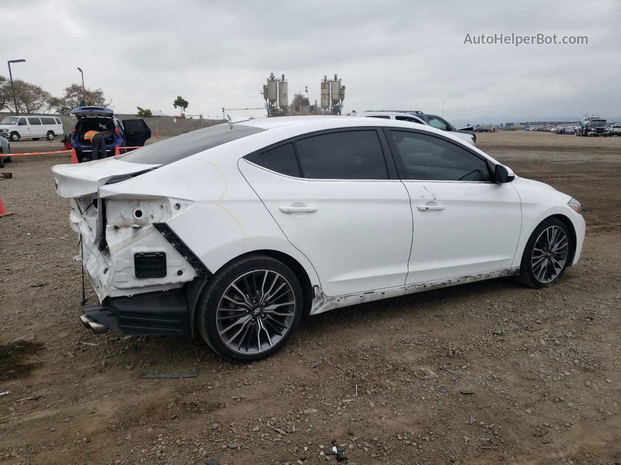 2017 Hyundai Elantra Sport White vin: KMHD04LB7HU343586