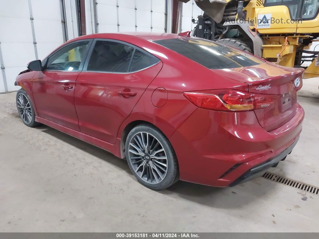 2018 Hyundai Elantra Sport Red vin: KMHD04LB8JU523049