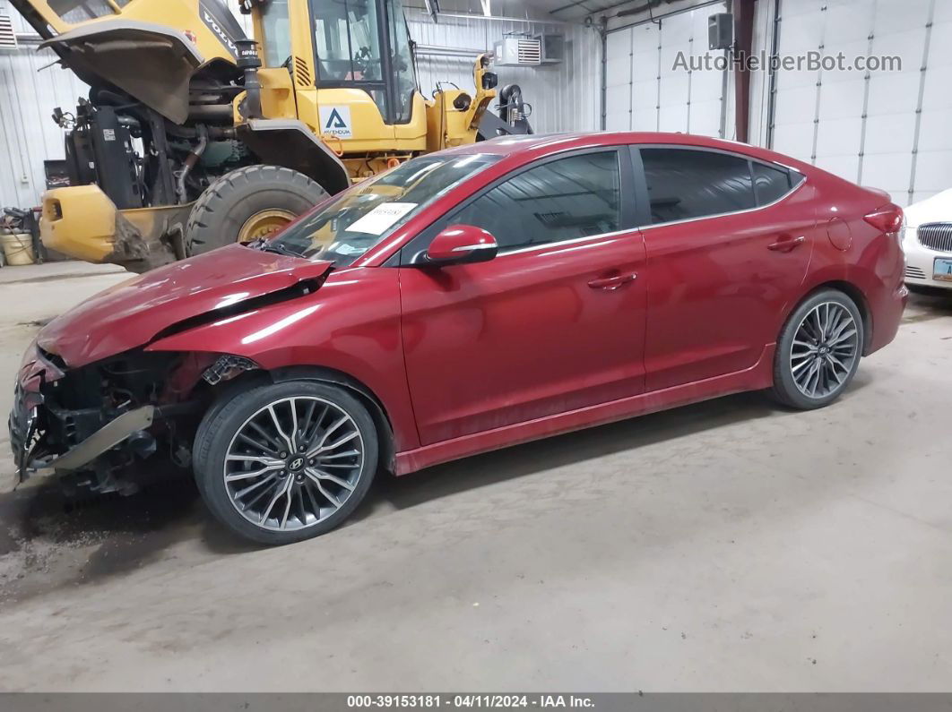 2018 Hyundai Elantra Sport Red vin: KMHD04LB8JU523049