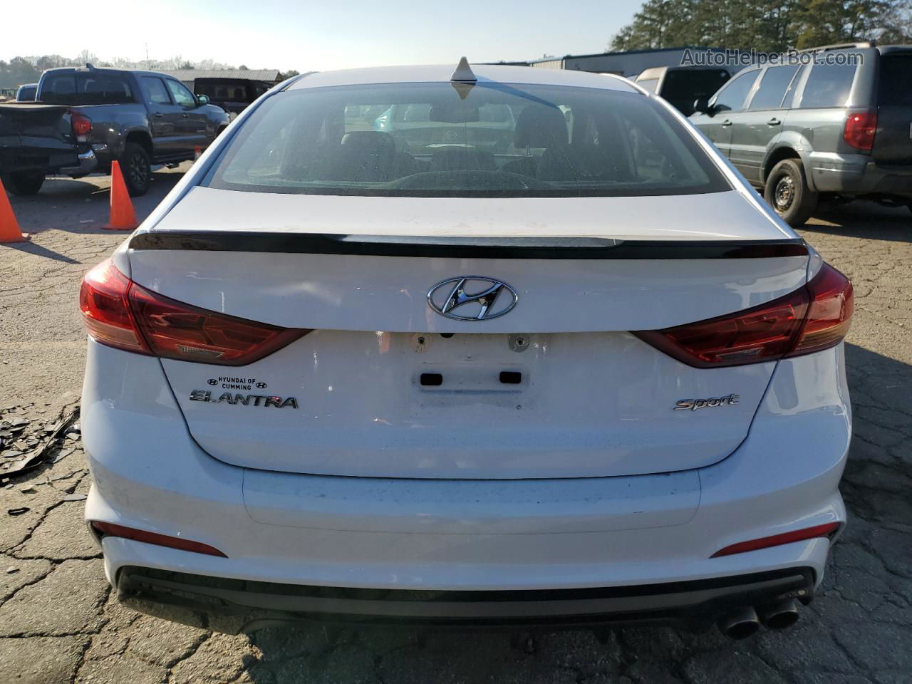 2017 Hyundai Elantra Sport White vin: KMHD04LB9HU320472