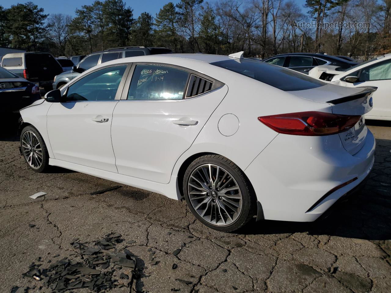 2017 Hyundai Elantra Sport White vin: KMHD04LB9HU320472