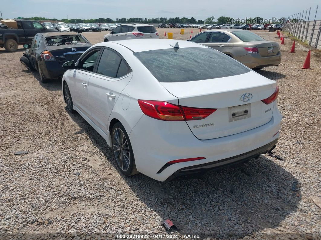 2018 Hyundai Elantra Sport White vin: KMHD04LB9JU503229