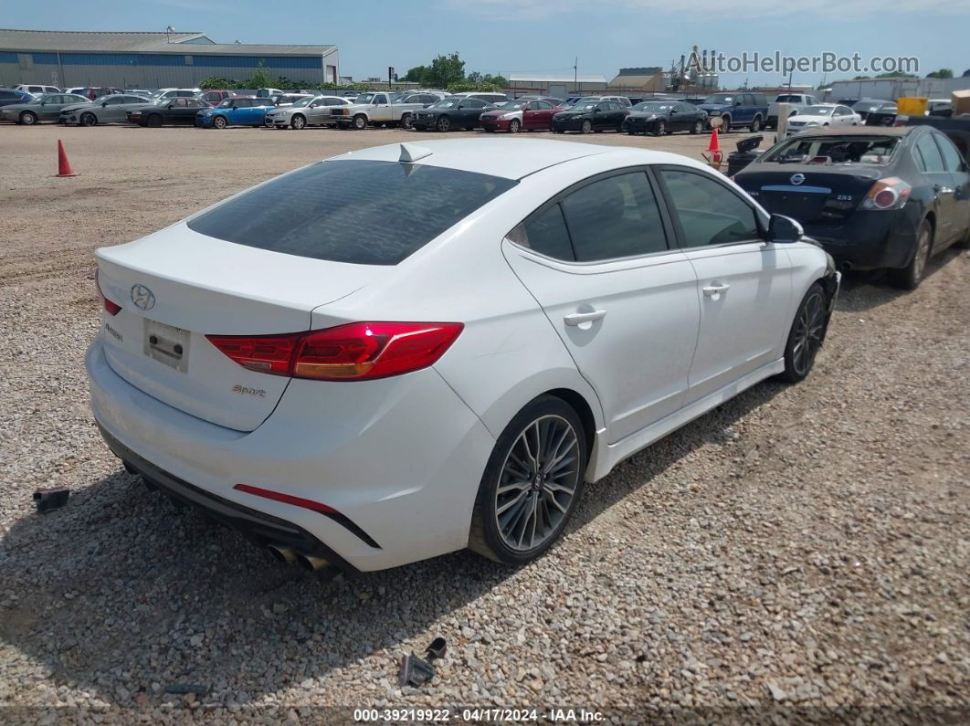 2018 Hyundai Elantra Sport White vin: KMHD04LB9JU503229