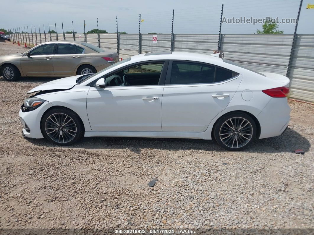 2018 Hyundai Elantra Sport White vin: KMHD04LB9JU503229