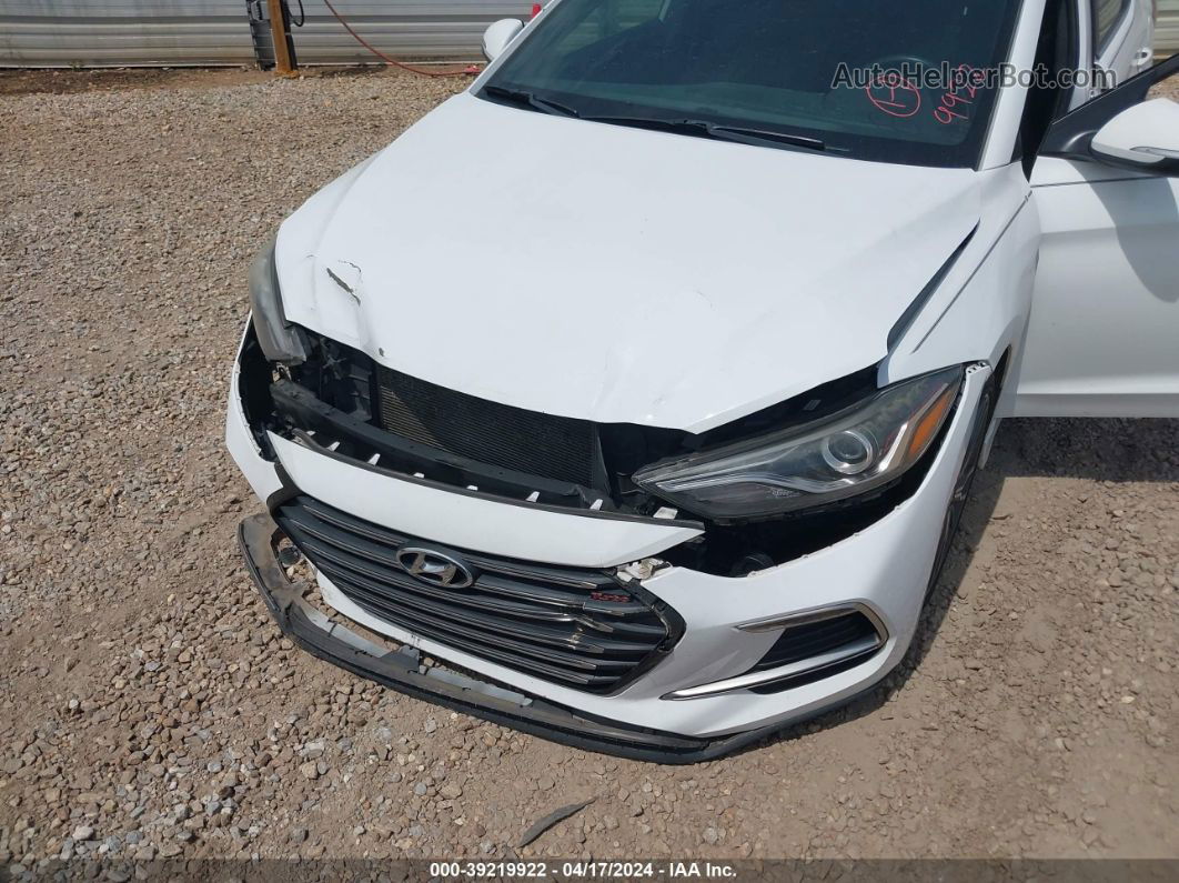 2018 Hyundai Elantra Sport White vin: KMHD04LB9JU503229