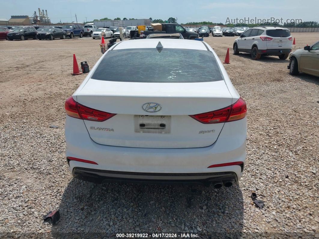 2018 Hyundai Elantra Sport White vin: KMHD04LB9JU503229