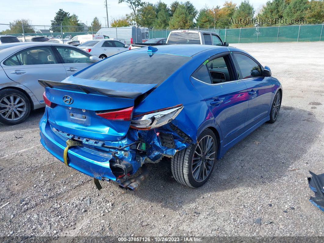 2018 Hyundai Elantra Sport Blue vin: KMHD04LBXJU524199