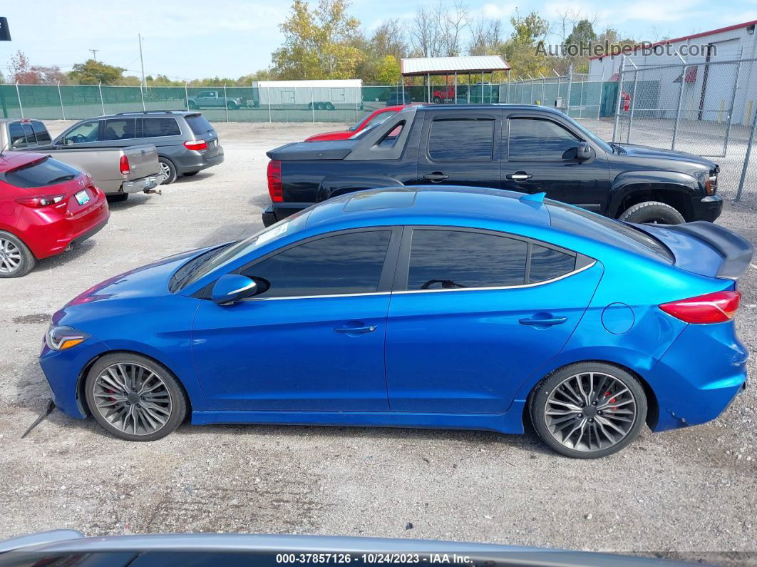 2018 Hyundai Elantra Sport Blue vin: KMHD04LBXJU524199