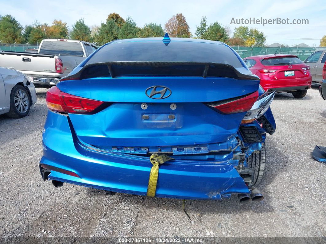 2018 Hyundai Elantra Sport Blue vin: KMHD04LBXJU524199