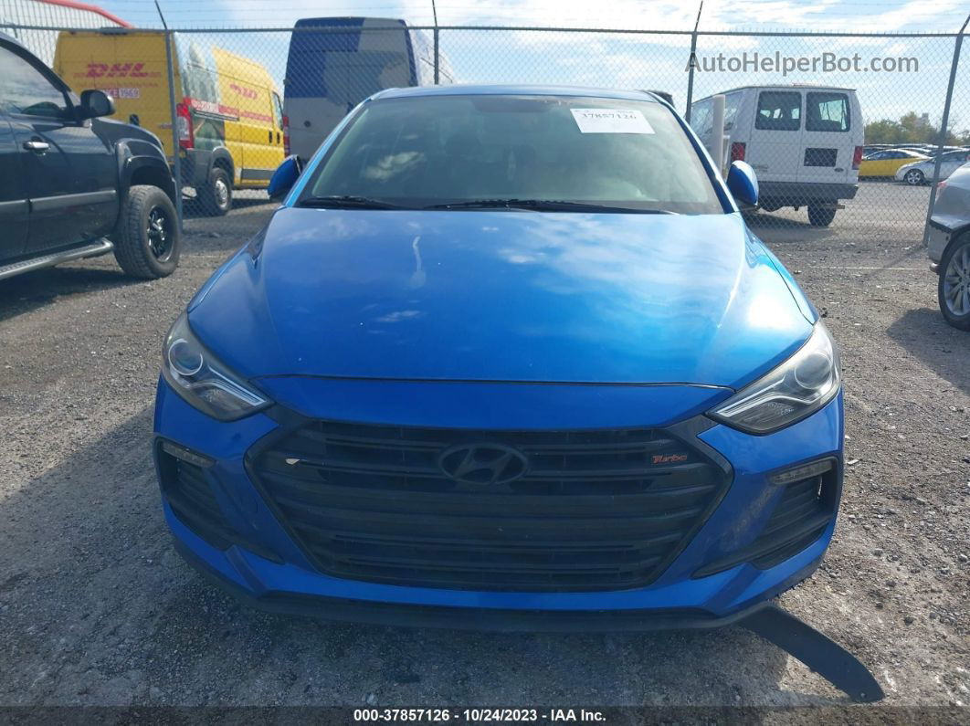 2018 Hyundai Elantra Sport Blue vin: KMHD04LBXJU524199