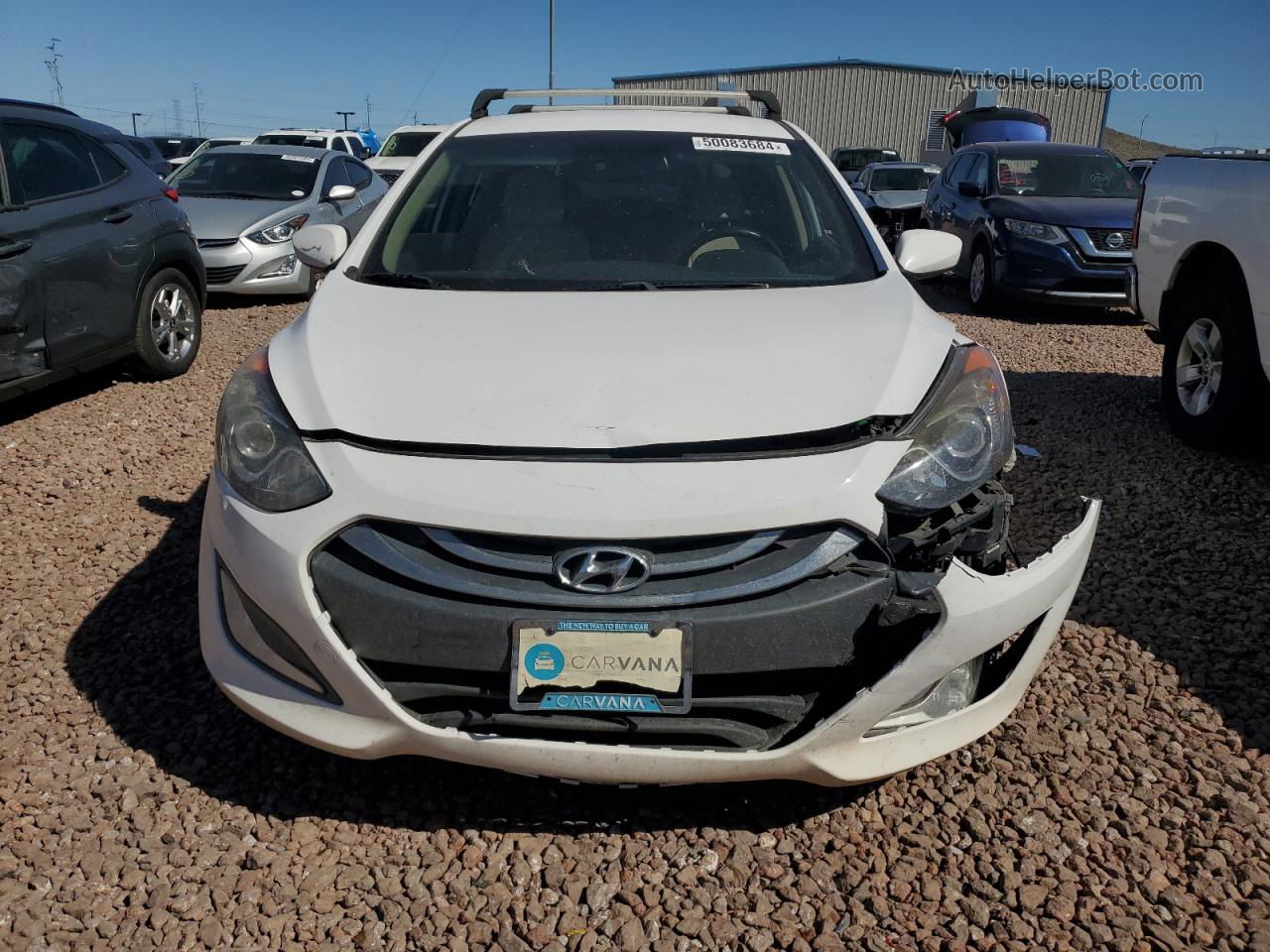 2013 Hyundai Elantra Gt  White vin: KMHD35LE6DU131702