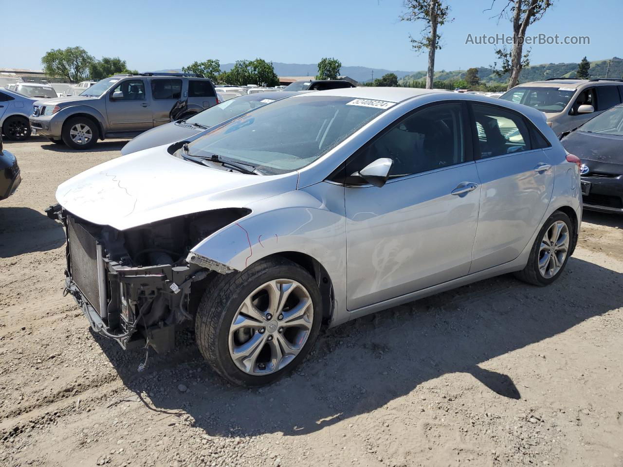 2013 Hyundai Elantra Gt  Silver vin: KMHD35LEXDU073707