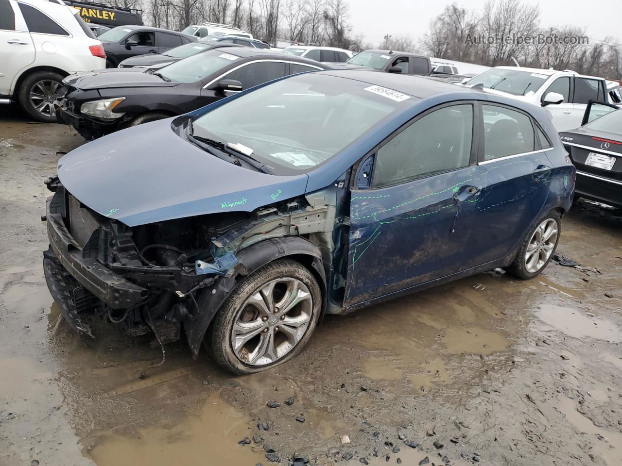 2014 Hyundai Elantra Gt  Blue vin: KMHD35LH4EU196477