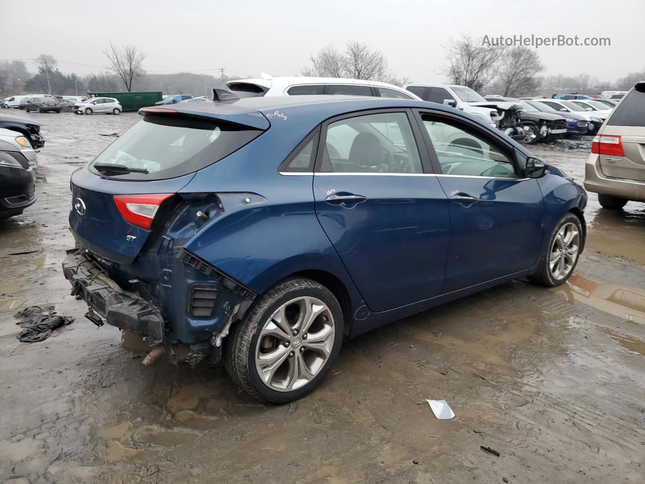 2014 Hyundai Elantra Gt  Blue vin: KMHD35LH4EU196477