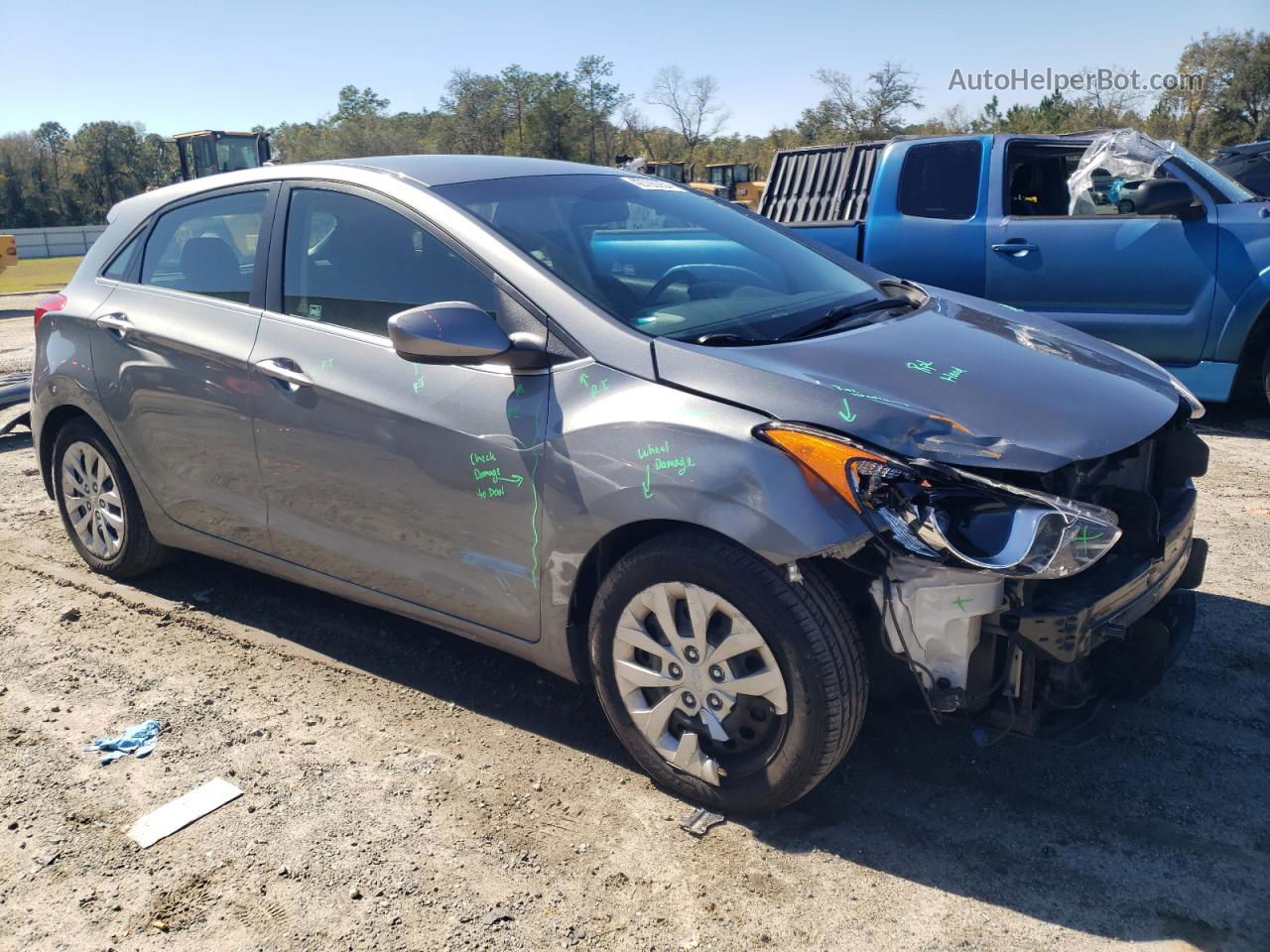 2016 Hyundai Elantra Gt  Gray vin: KMHD35LH4GU324591