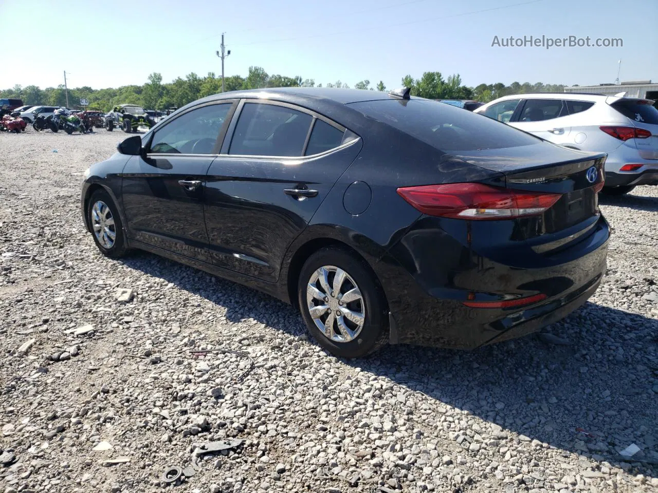 2017 Hyundai Elantra Se Черный vin: KMHD74LF0HU058744