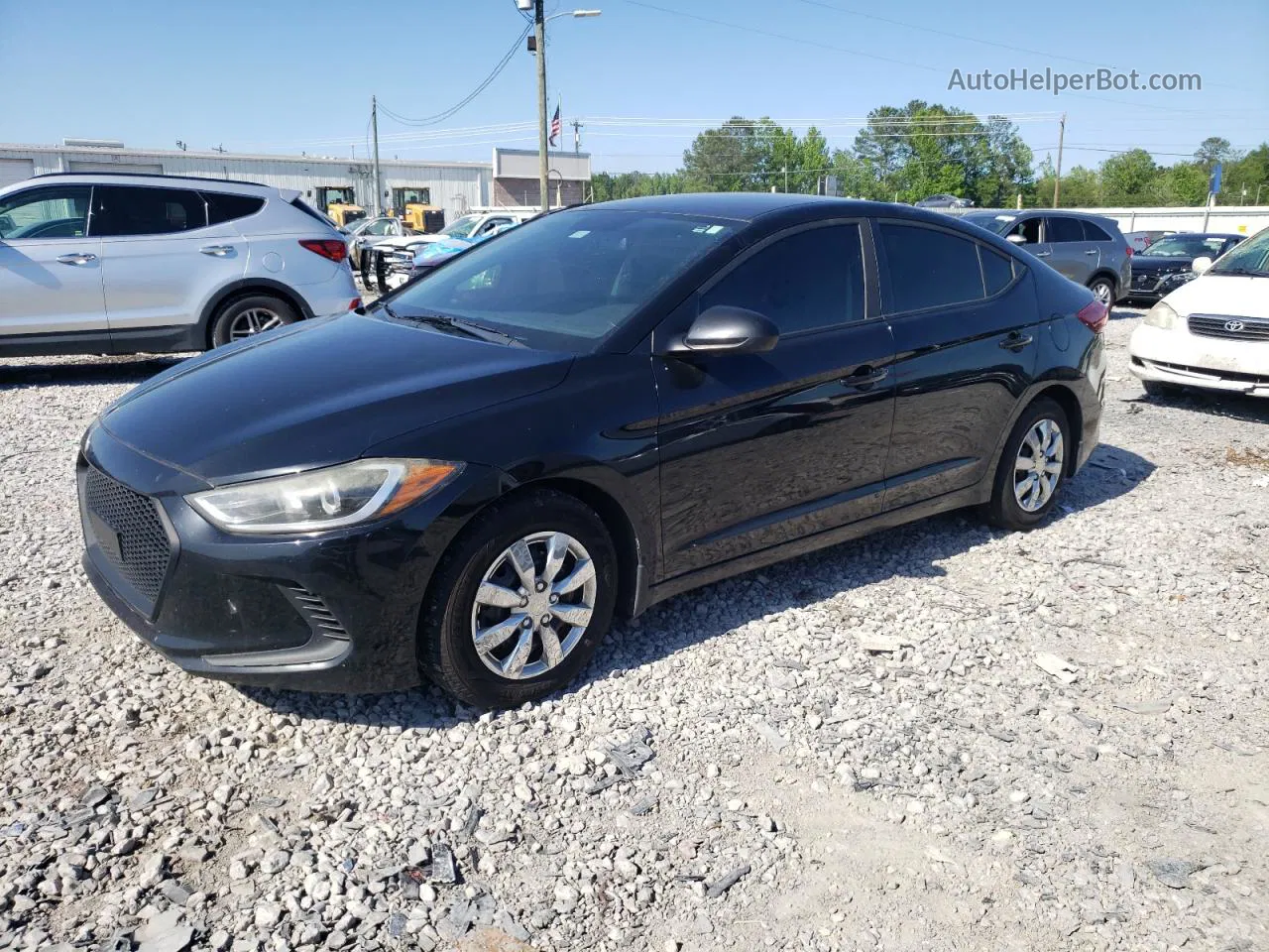 2017 Hyundai Elantra Se Черный vin: KMHD74LF0HU058744