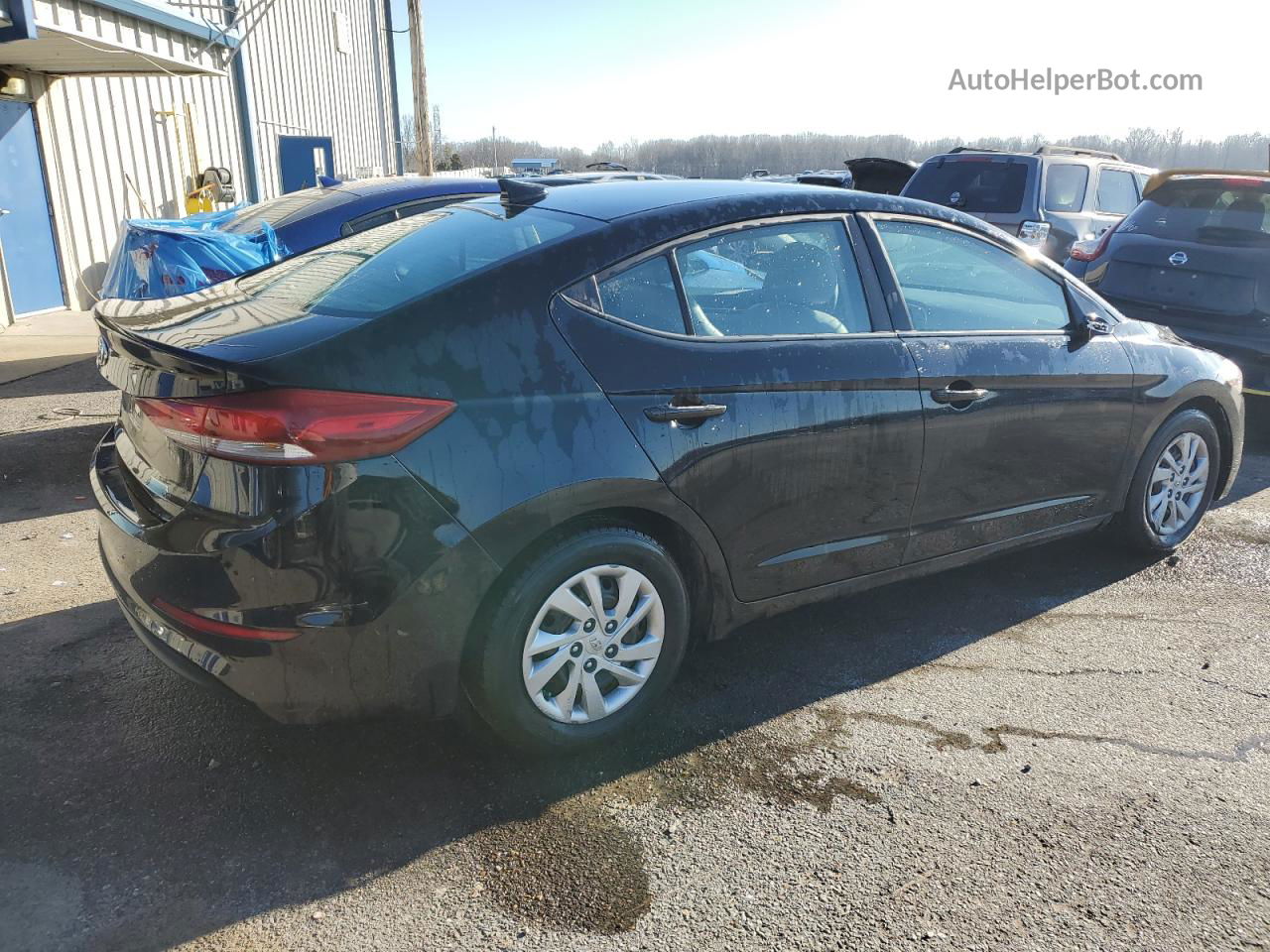 2017 Hyundai Elantra Se Черный vin: KMHD74LF0HU090657