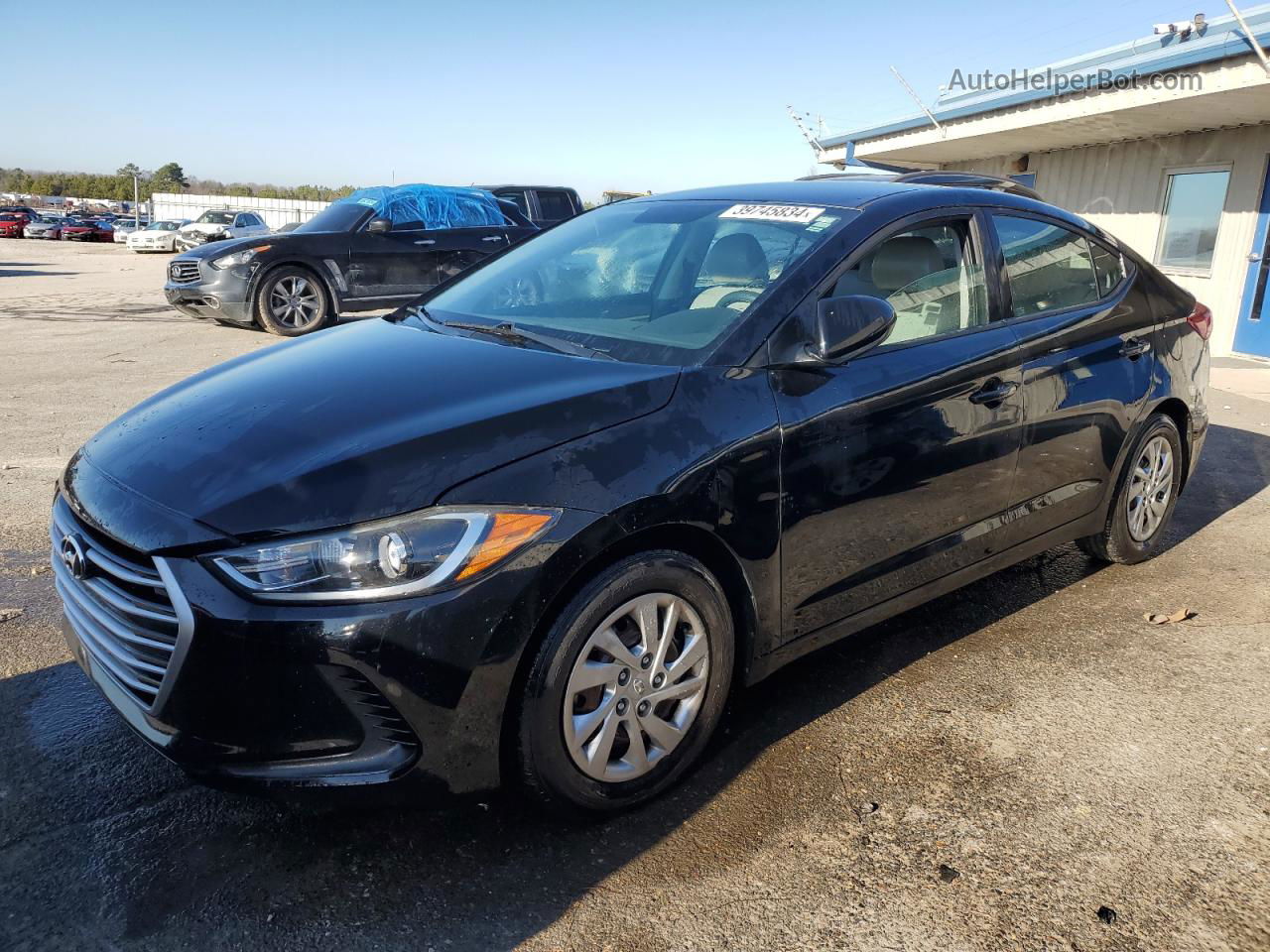 2017 Hyundai Elantra Se Черный vin: KMHD74LF0HU090657