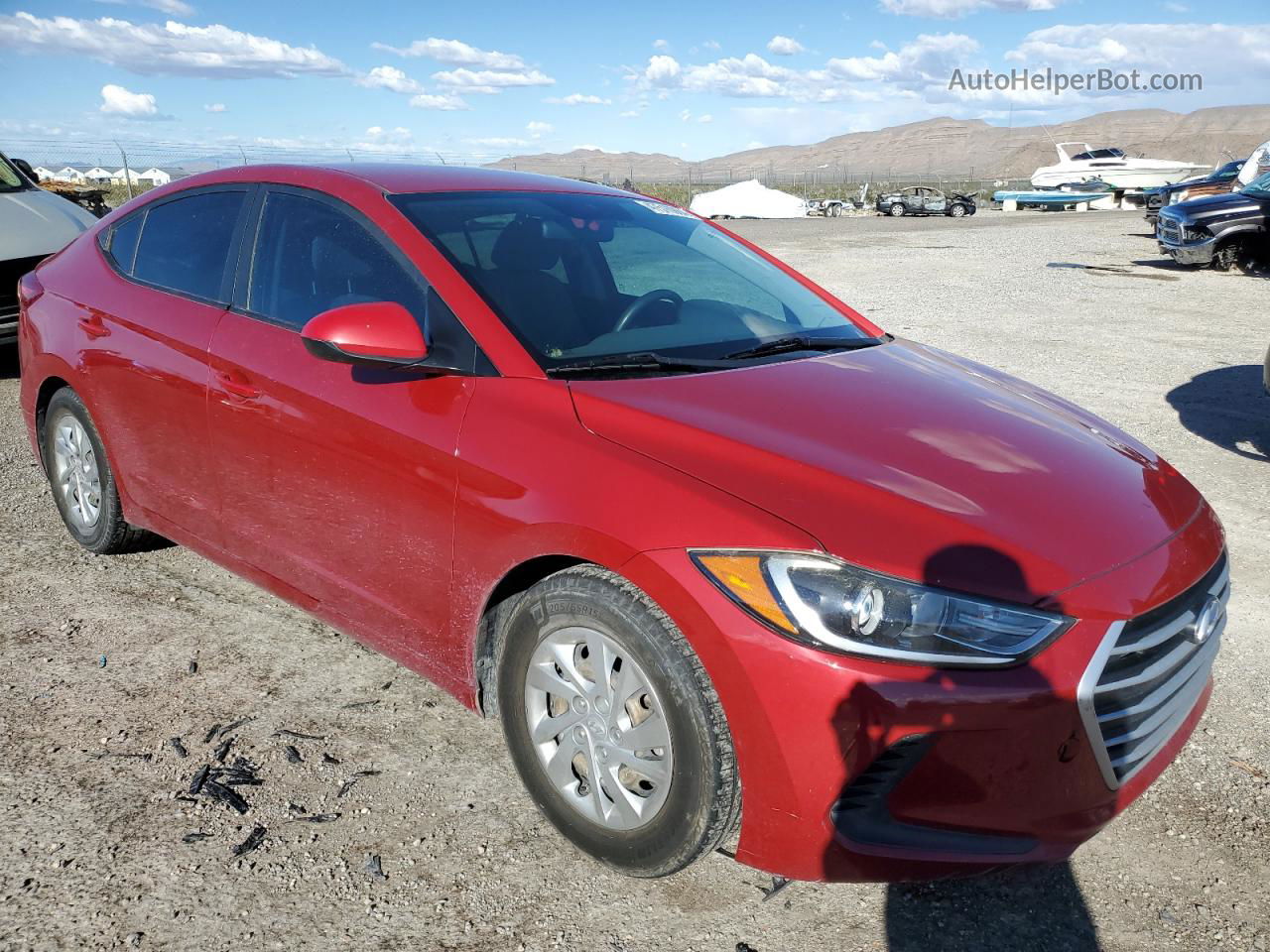 2017 Hyundai Elantra Se Red vin: KMHD74LF0HU121504