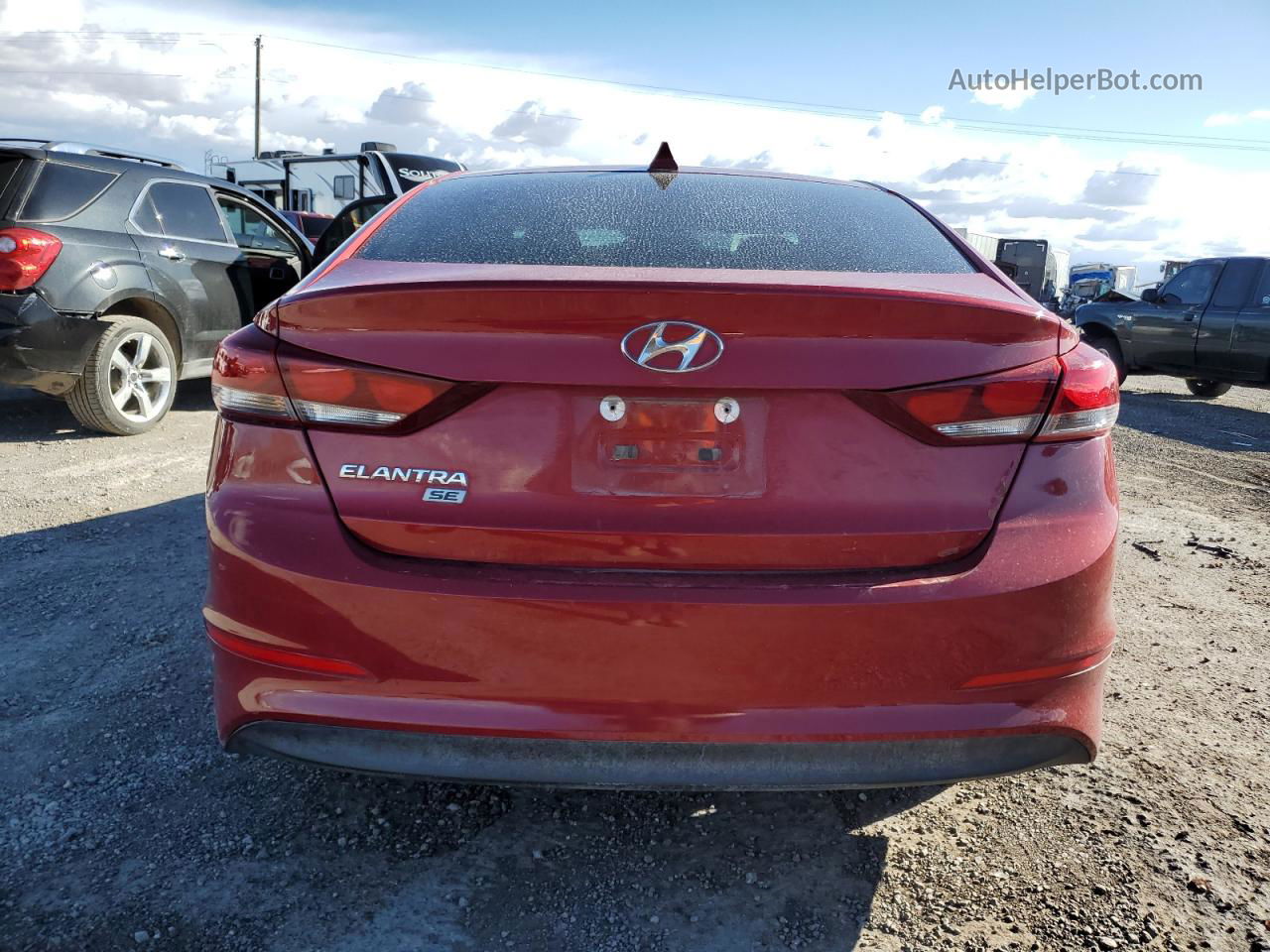 2017 Hyundai Elantra Se Red vin: KMHD74LF0HU121504