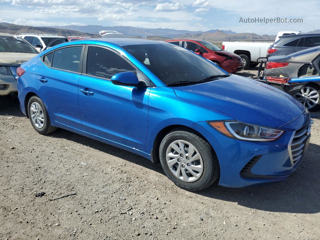 2017 Hyundai Elantra Se Blue vin: KMHD74LF0HU408339