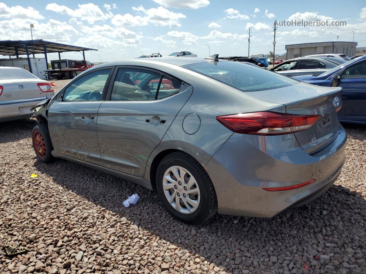 2017 Hyundai Elantra Se Gray vin: KMHD74LF0HU422709