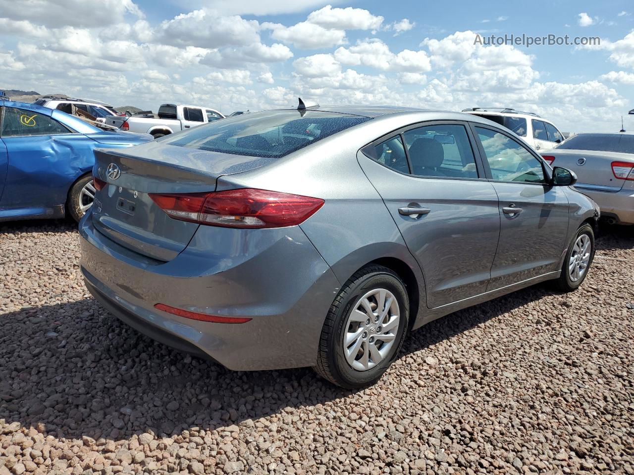 2017 Hyundai Elantra Se Gray vin: KMHD74LF0HU422709