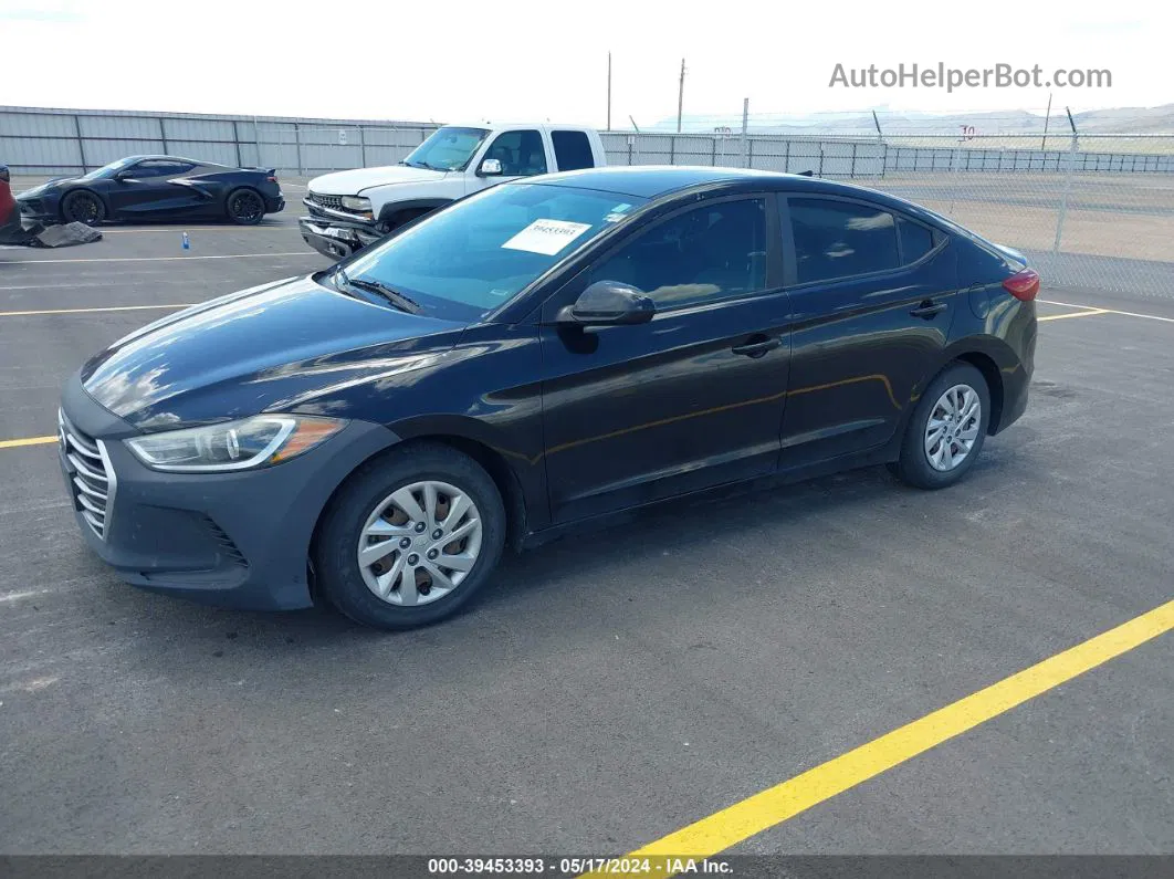 2017 Hyundai Elantra Se Черный vin: KMHD74LF0HU429675