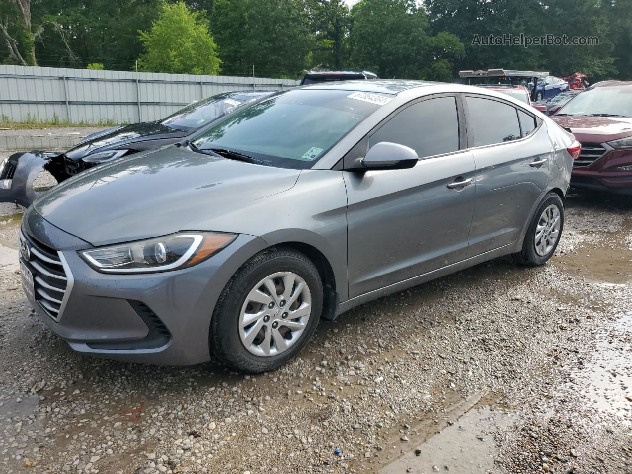 2018 Hyundai Elantra Se Gray vin: KMHD74LF0JU575919