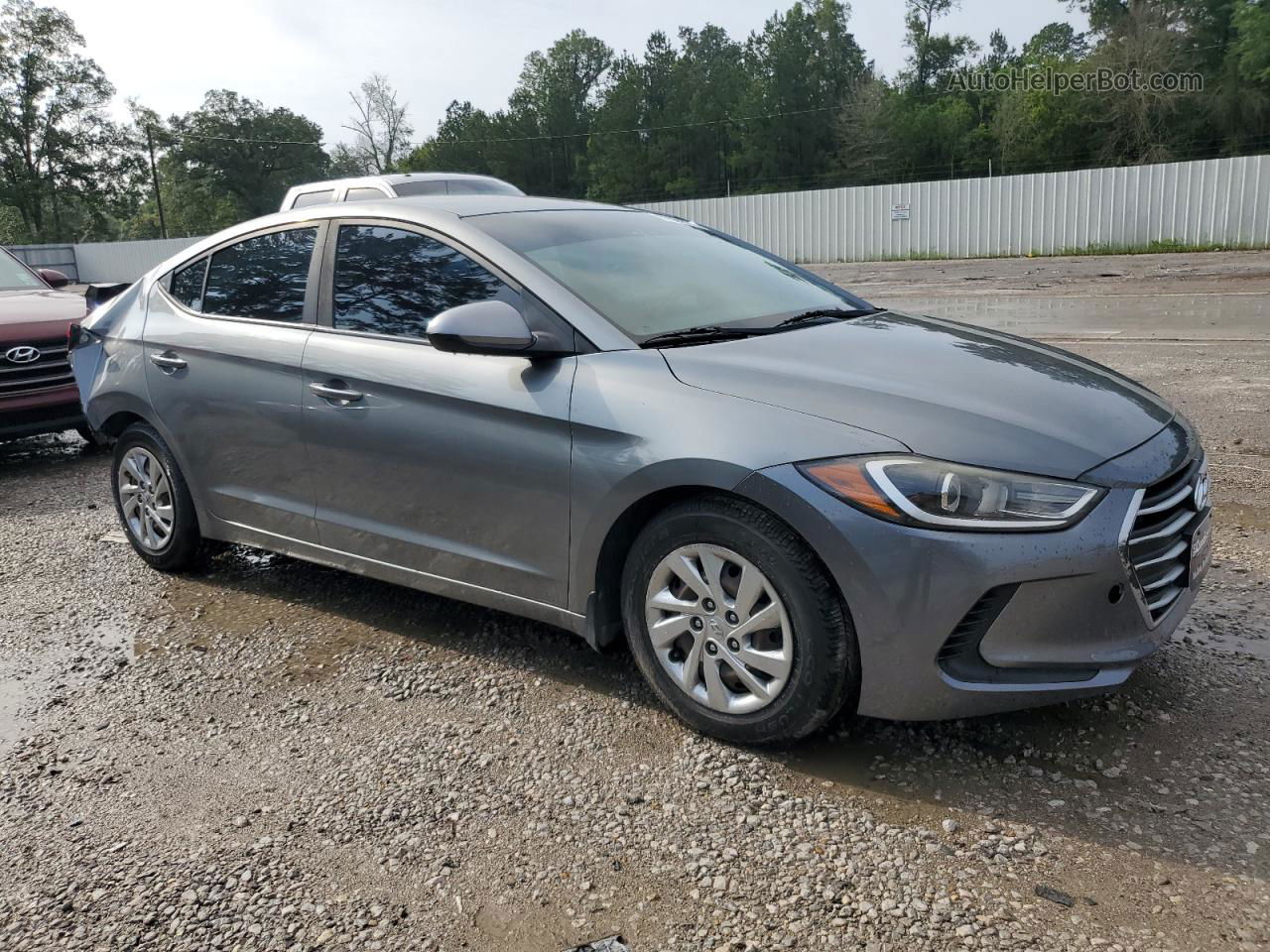 2018 Hyundai Elantra Se Gray vin: KMHD74LF0JU575919