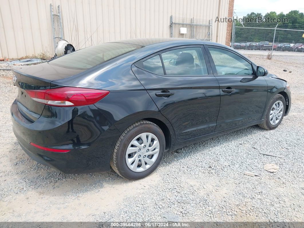 2018 Hyundai Elantra Se Black vin: KMHD74LF0JU610605