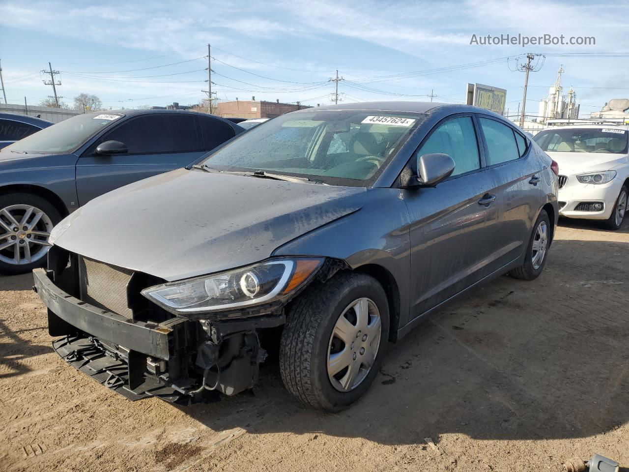 2018 Hyundai Elantra Se Silver vin: KMHD74LF0JU623502