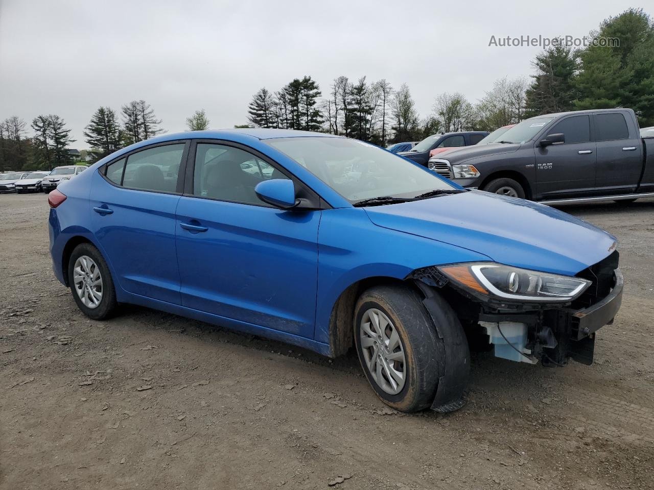 2017 Hyundai Elantra Se Blue vin: KMHD74LF1HU072958