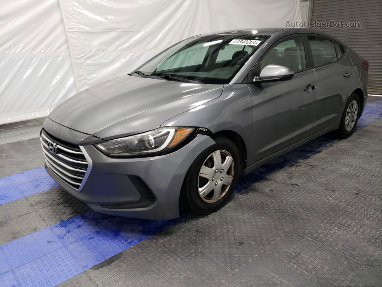 2017 Hyundai Elantra Se Gray vin: KMHD74LF1HU076928