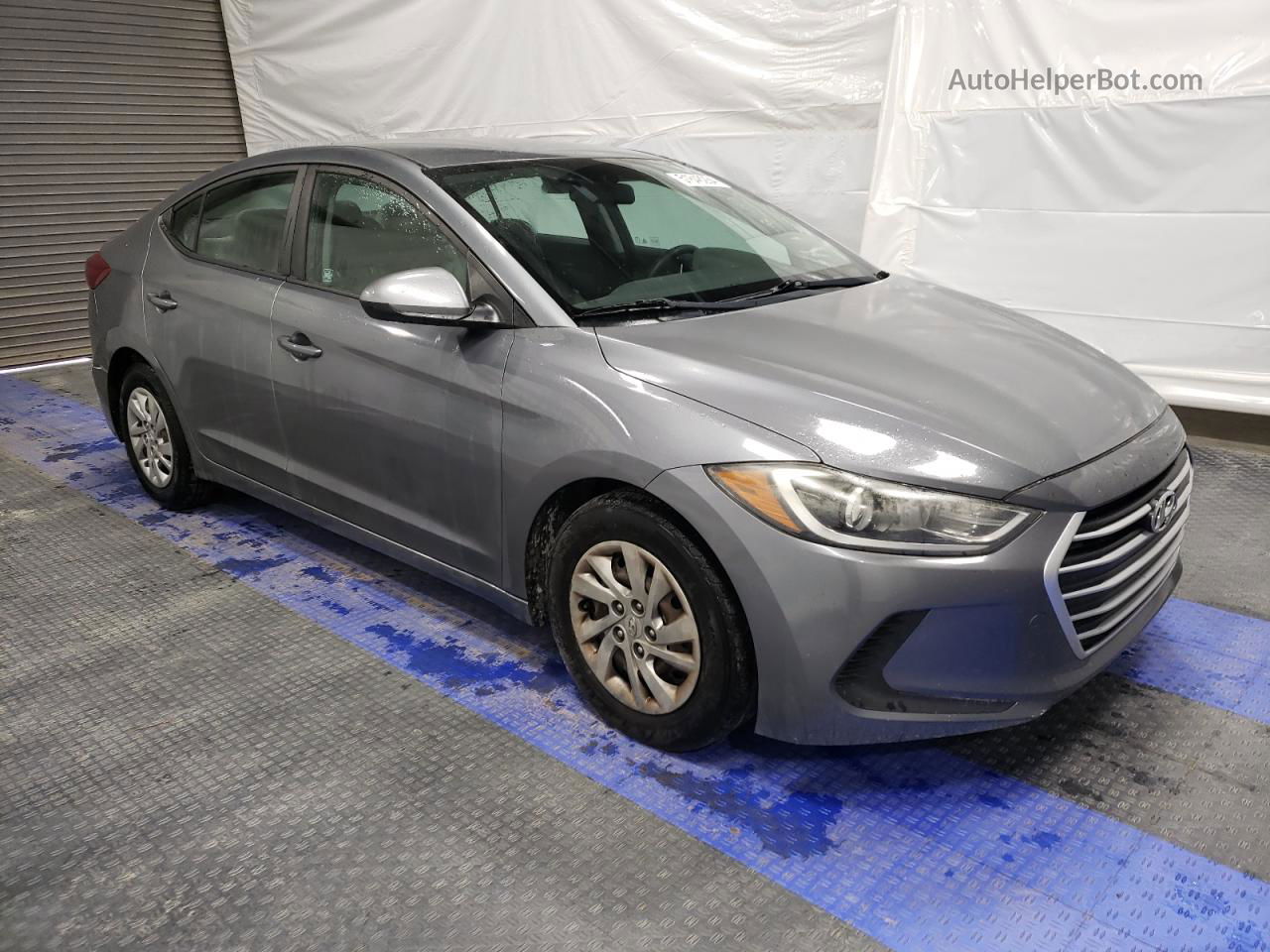 2017 Hyundai Elantra Se Gray vin: KMHD74LF1HU076928