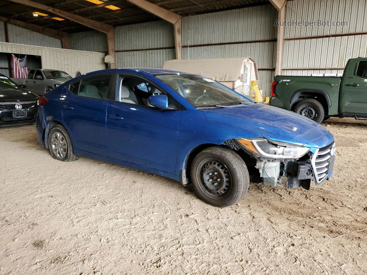 2017 Hyundai Elantra Se Blue vin: KMHD74LF1HU372094