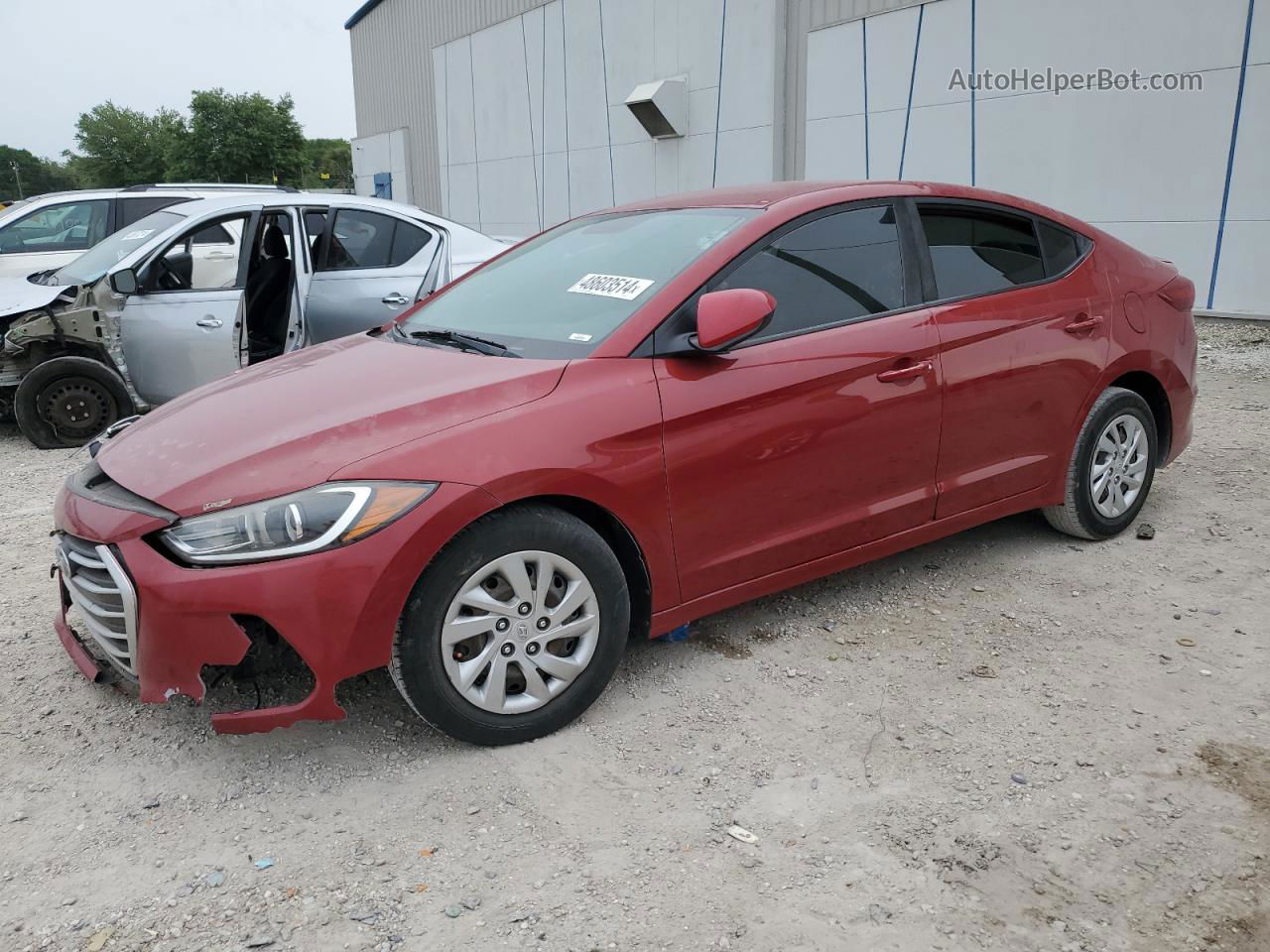 2017 Hyundai Elantra Se Красный vin: KMHD74LF1HU392202