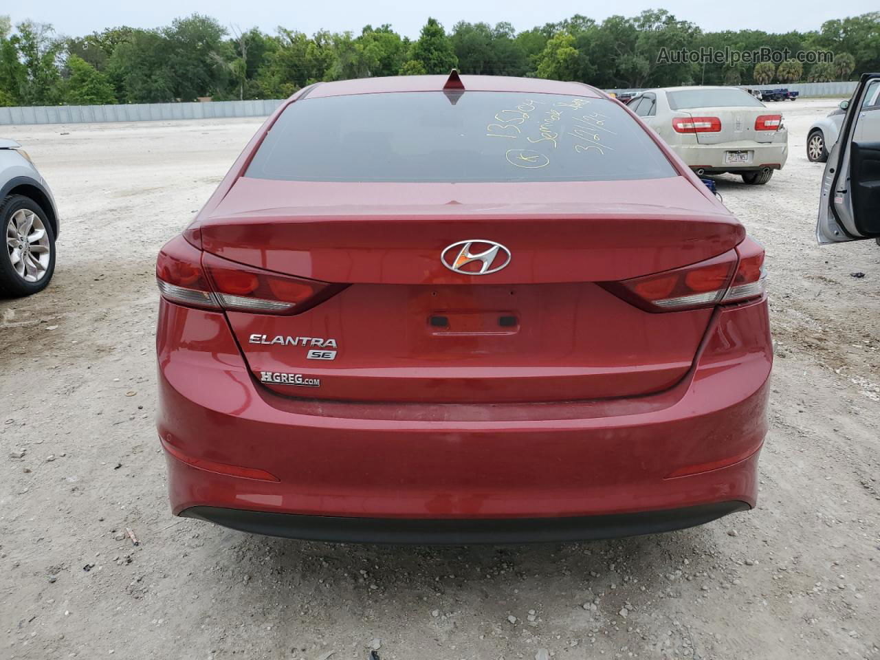 2017 Hyundai Elantra Se Красный vin: KMHD74LF1HU392202