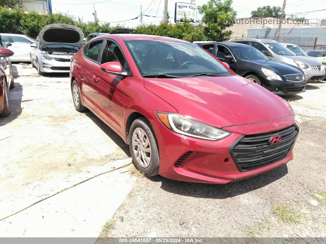 2017 Hyundai Elantra Se Red vin: KMHD74LF2HU136182